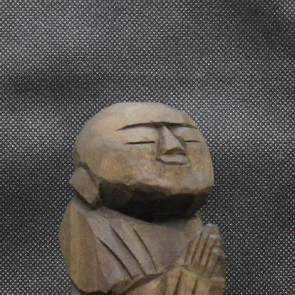 仏像 円空仏 木彫 善財童子（自刻像 16cm 着色 jk2426） 雕刻 円