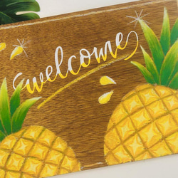 ハワイアンチョークアートで【パイナップルを描くキット：木のボード】 1枚目の画像