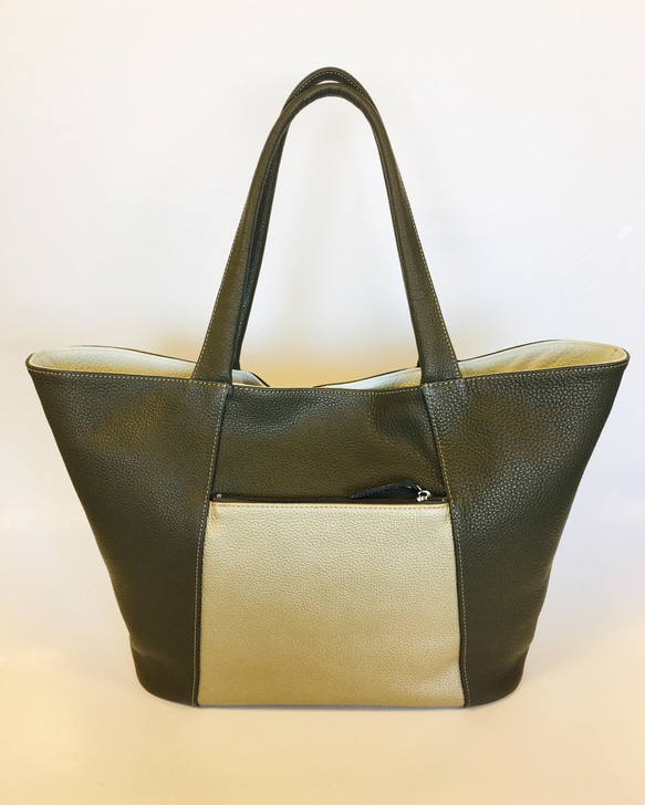 Parasol ~畳むと三角形•広げるとパラソルの様なフォルムになる2wayトートバッグ ~(姫路レザー) 3枚目の画像