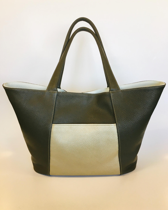 Parasol ~畳むと三角形•広げるとパラソルの様なフォルムになる2wayトートバッグ ~(姫路レザー) 1枚目の画像