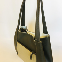 Parasol ~畳むと三角形•広げるとパラソルの様なフォルムになる2wayトートバッグ ~(姫路レザー) 2枚目の画像