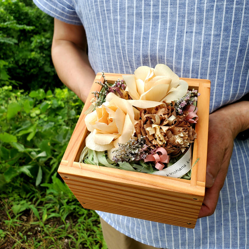 kinano box（M）natural アートフラワー キノハナkinano 通販 13188656
