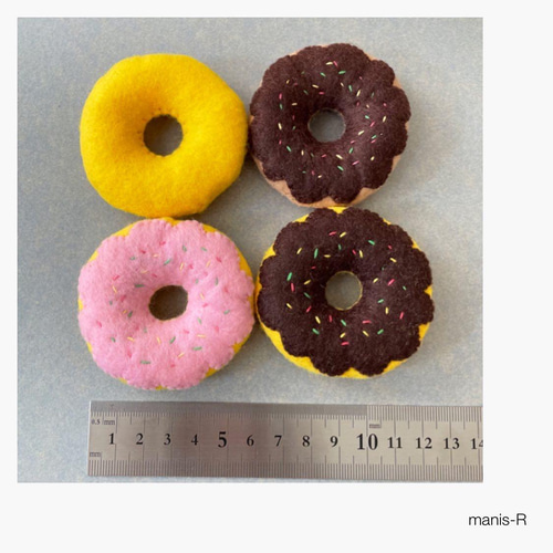 受注製作］フェルト ドーナツセット おもちゃ・人形 manis-R