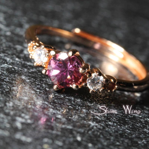 再販✨天然石✿高品質マラヤガーネットリング.+:。charm.+: 再販✨天然石✿高品質マラヤガーネットリング.+:。charm.+: