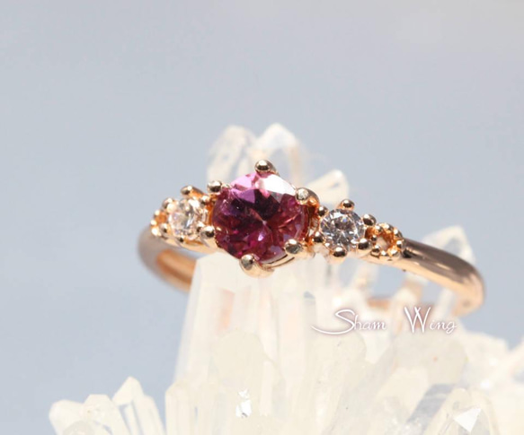 再販✨天然石✿高品質マラヤガーネットリング.+:｡charm.+:｡silver925