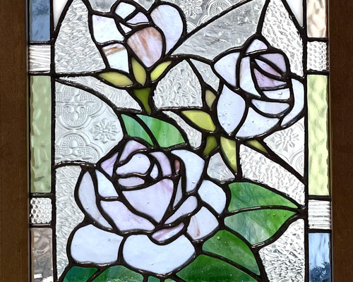 ステンドグラス 薔薇一輪挿し | iichi 日々の暮らしを心地よく