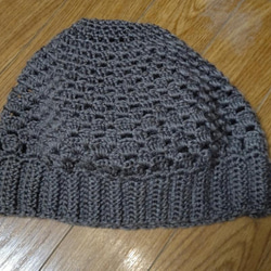 手編み  ニット帽 1枚目の画像