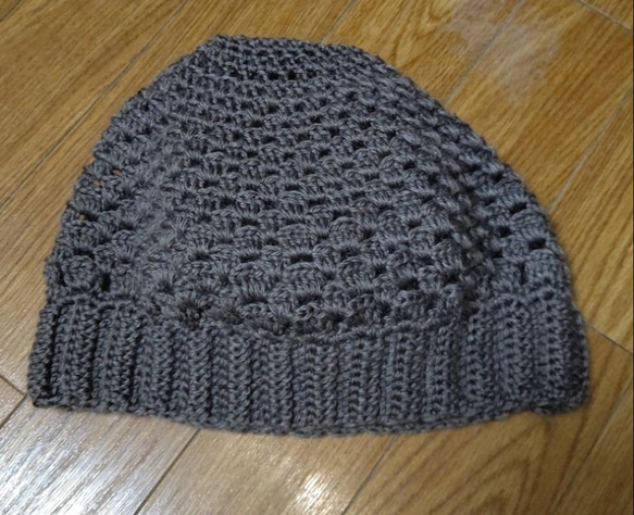 手編み  ニット帽 1枚目の画像
