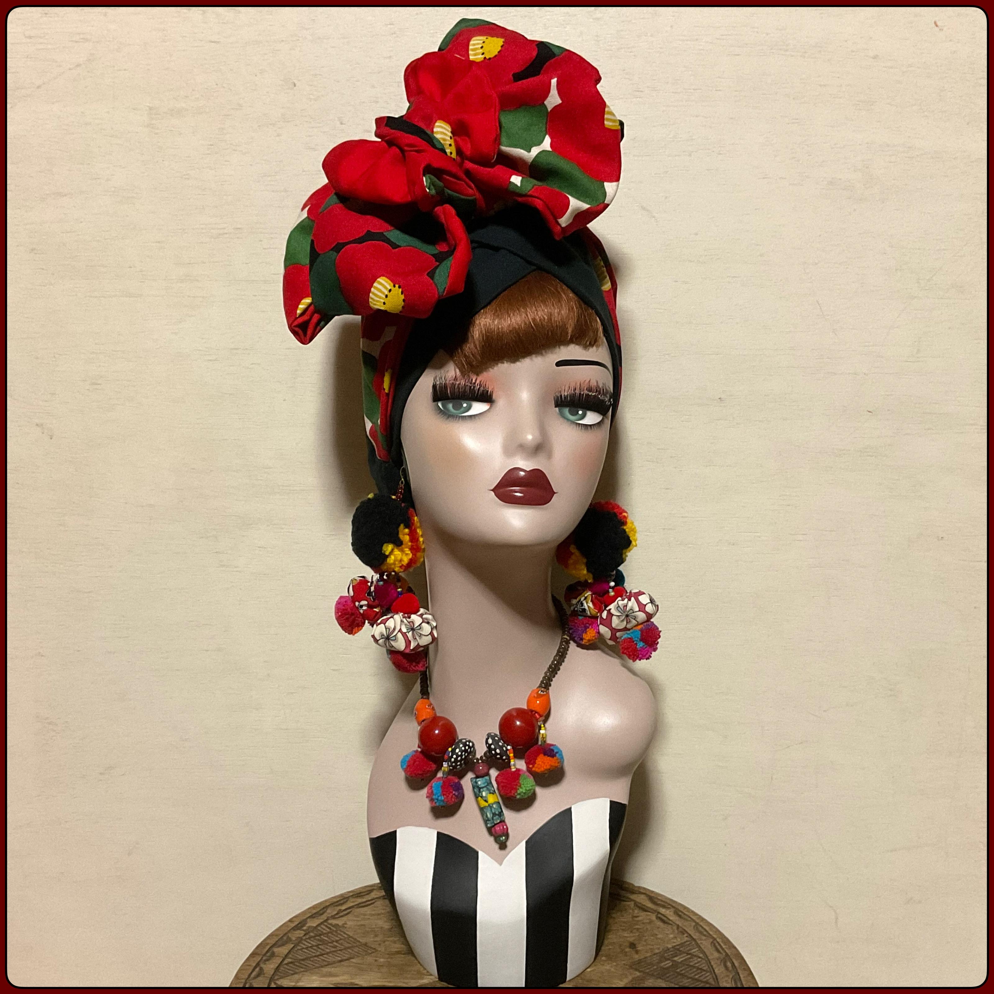 8wayヘアターバン　和柄　和装　着物　ターバン　ヘアバンド　ターバン