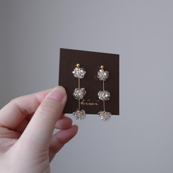 【ミニ】ぽんぽんビーズのクリアアクセサリー 3枚目の画像