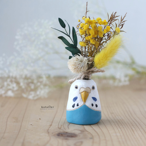 鳥さんの一輪挿し【受注制作】 一輪挿し・花瓶・花器 kotolier