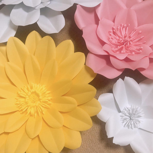 ☆受注制作ペーパーフラワー☆壁を飾ってフォトウォール☆ 立体