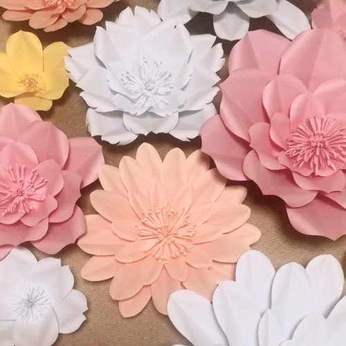 ☆受注制作ペーパーフラワー☆壁を飾ってフォトウォール☆ 立体