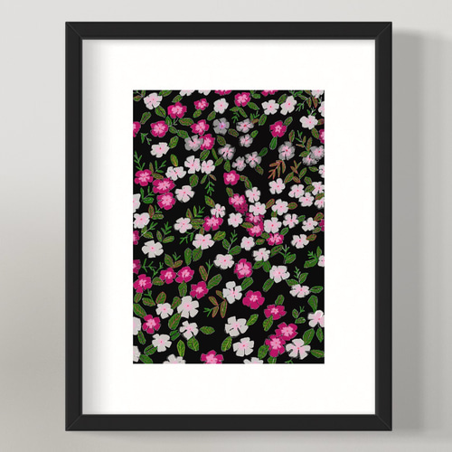 【絵画】花 ニチニチソウ 水彩画】原画「 ニチニチソウ」F4：242×332 mm #花 #flower