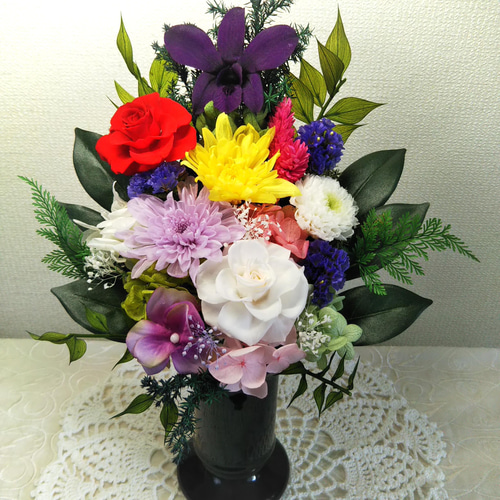 一対仏花プリザーブドフラワー プリザーブドフラワー アトリエ anne