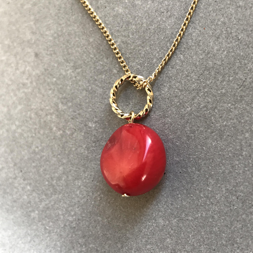 南海の高級珊瑚✨ 珊瑚ペンダントトップ14K