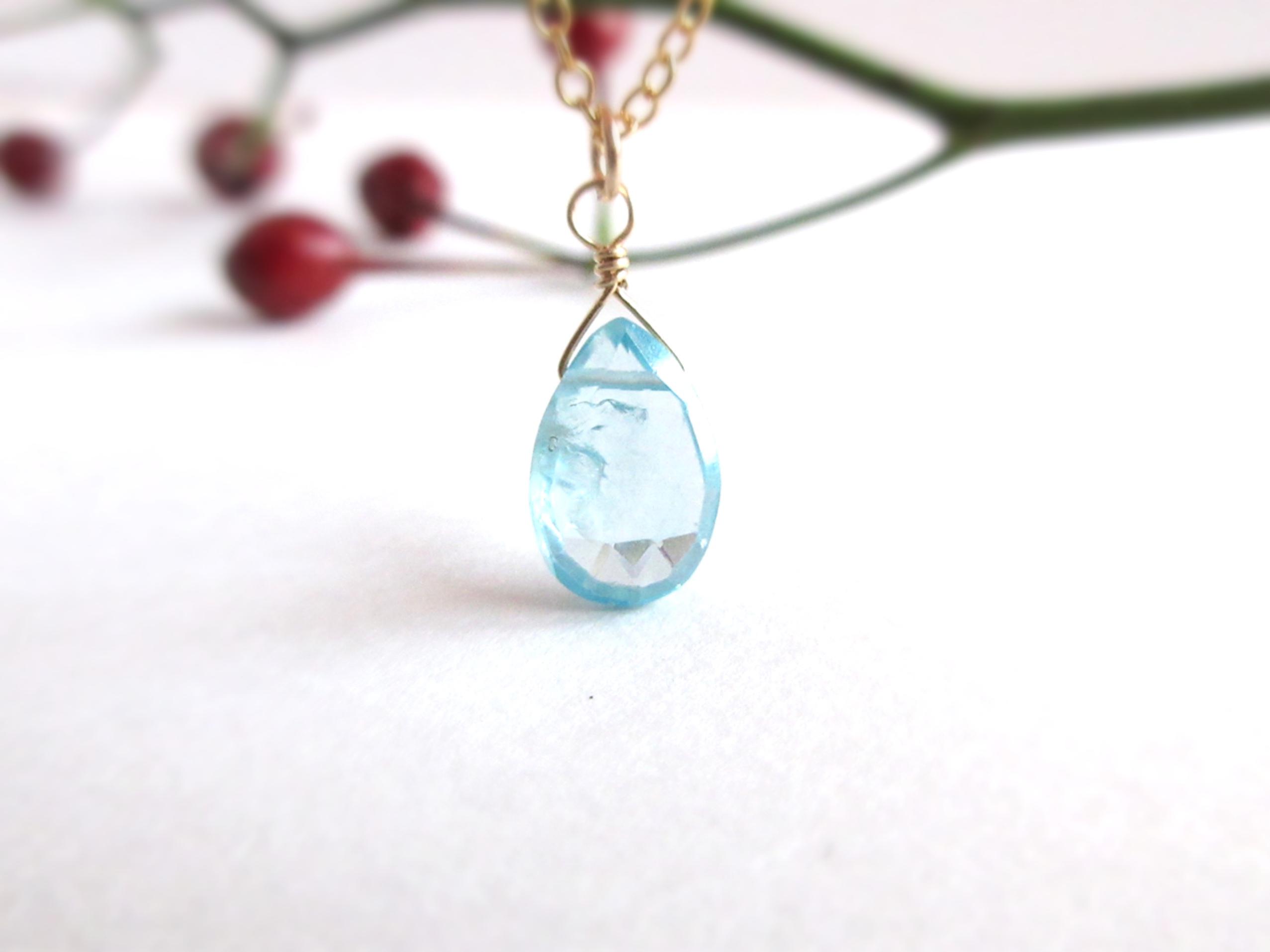 【希少】9mm粒「天然ジルコン」14kgfネックレス 5,120円