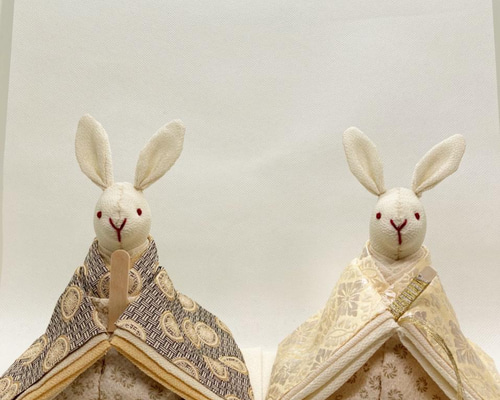 premium 大きなサイズ アンティーク着物のうさぎ雛 その他オーダー