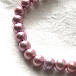 人気トップ3    #246 無核本真珠【横幅8.5㍉up 】2個1ペア　桜色　ロゼ　ピンク　レアカラー　高品質淡水真珠 1枚目の画像