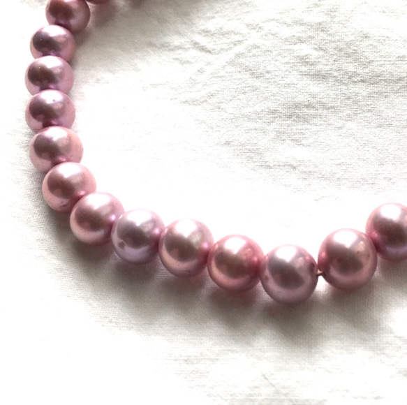 人気トップ3    #246 無核本真珠【横幅8.5㍉up 】2個1ペア　桜色　ロゼ　ピンク　レアカラー　高品質淡水真珠 11枚目の画像