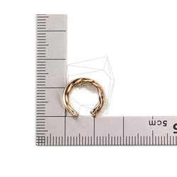 ERG-1942-G [2 件] 拉絲圓形耳環耳環 第5張的照片