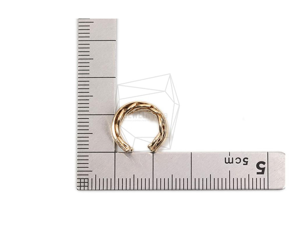 ERG-1942-G [2 件] 拉絲圓形耳環耳環 第5張的照片