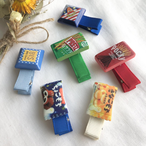2.4.6番のみ！送料無料3点セット♩面白い日本のお菓子のベビーヘア