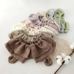 名入れOK／くすみカラーのくまみみベビースタイ* スタイ・よだれかけ