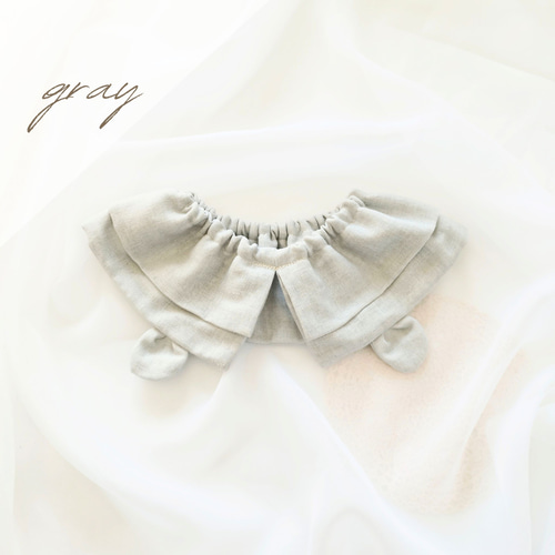 名入れOK／くすみカラーのくまみみベビースタイ* スタイ・よだれかけ