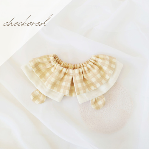 名入れOK／くすみカラーのくまみみベビースタイ* スタイ・よだれかけ