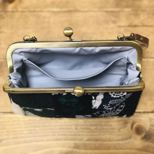 ミナペルホネンhandmade パッチワークがま口バック がま口 Rose Garden