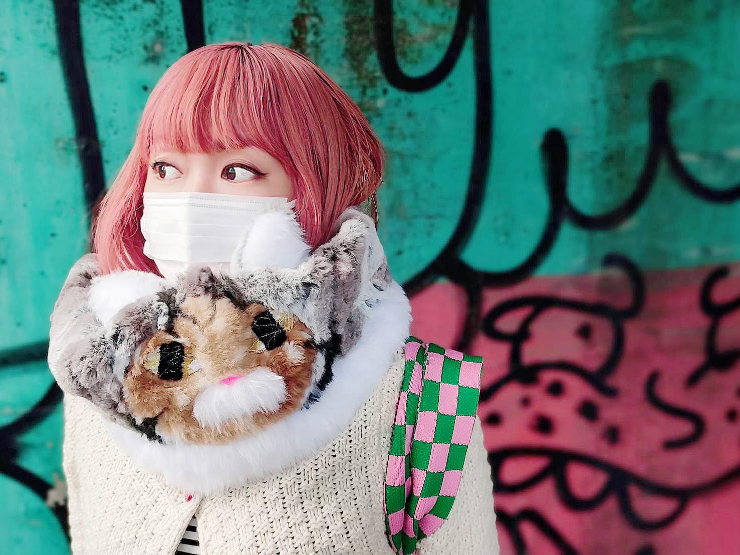 【アメリンショートヘアのはなちゃんと一緒にお出かけスヌード（オーダー可）】 12,580円