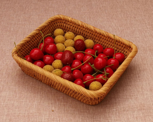 提籃籠☆茶道具☆収納する☆藤編☆工芸品☆手作り☆收納