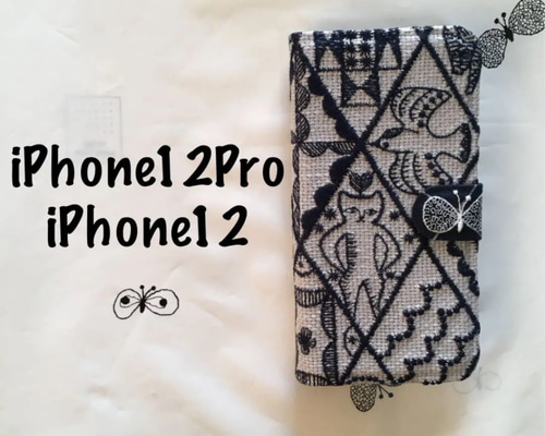 iPhone12Pro/iPhone12手帳型スマホカバー 手帳型ケース ミナペルホネン