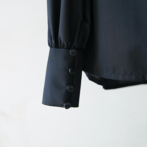 式典〜普段着も◎ 前後2Way ふんわりボウタイ ブラウス シワになり