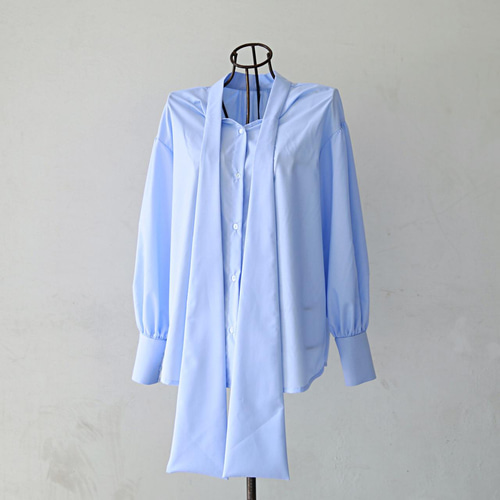 式典〜普段着も◎ 前後2Way ふんわりボウタイ ブラウス シワになり