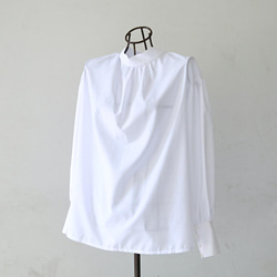 式典〜普段着も◎　前後2Way ふんわりボウタイ ブラウス シワになりにくい ホワイト 0453WH 13枚目の画像