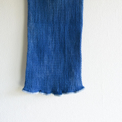 絹コットンあったかキャミソール　藍染　　草木染　温活 11枚目の画像