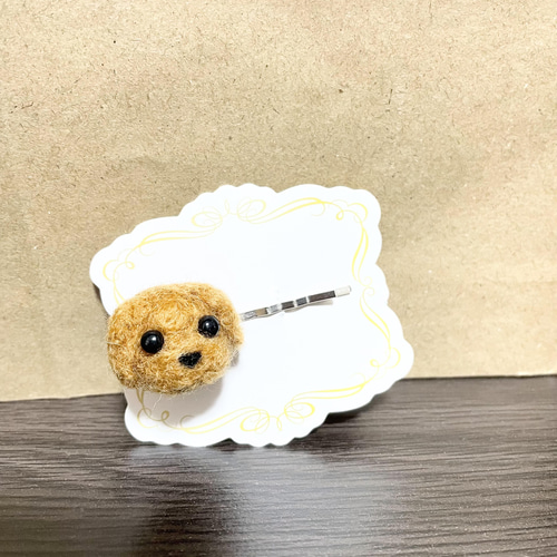 トイプードルのヘアピン 羊毛フェルト ヘアピン モカ＆ラテ 通販 
