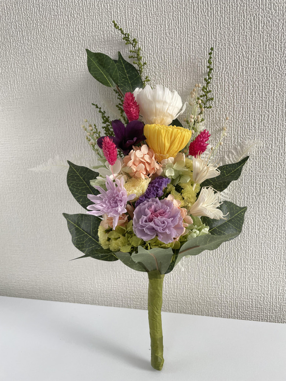 プリザーブドフラワー仏花一対　花器無し　35cm お供え ご仏前 お彼岸 6枚目の画像