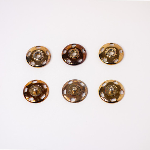 希少！　ビミニボタン　3個組み アンティーク加工 ジャンボスナップボタン30mm 3個セット