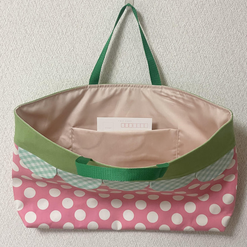 特典付き》ピンク系 ハンドメイドいちごレッスンバッグ シューズ