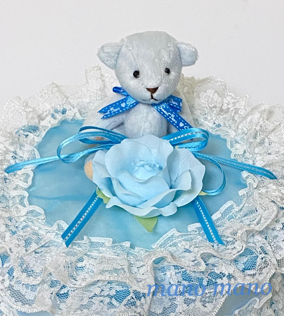 ラブリーベアーのおむつケーキ　男の子用 2枚目の画像