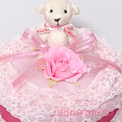 ラブリーベアーのおむつケーキ　女の子用 2枚目の画像