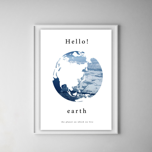 写真・グラフィックデザインポスターHello!earth/地球 惑星 空 雪 自然