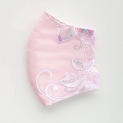 接触冷感対応可 チュール レース 立体マスク 2サイズ(☆大きめサイズ  