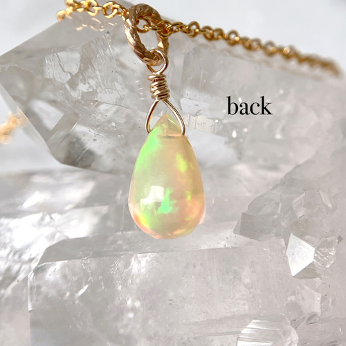 【SALE】プレシャスオパールネックレス＆ピアスセット（14kgf）② SALE】プレシャスオパールネックレス＆ピアスセット（14kgf）②