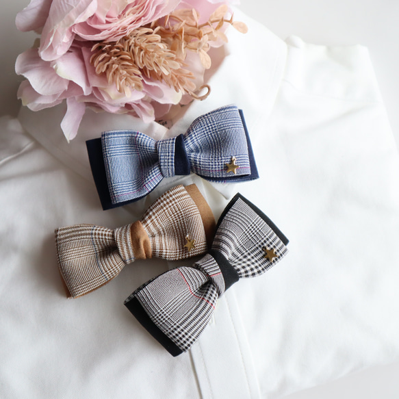 ねむ様order 男の子用髪飾り 当店オリジナル 男の子 ベビー リボン