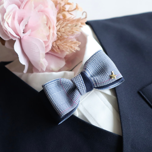 限定再販】レトロチェック蝶ネクタイ⭐︎ 男の子 ヘアアクセサリー