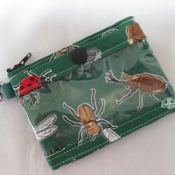 子供財布　ミニ財布　カードケース　パスケース　スマートキーケース　昆虫柄 1枚目の画像